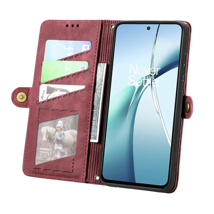 For Motorola Moto G55 5G PU Leather Stand Wallet Cover Geometry Imprinted Phone Case