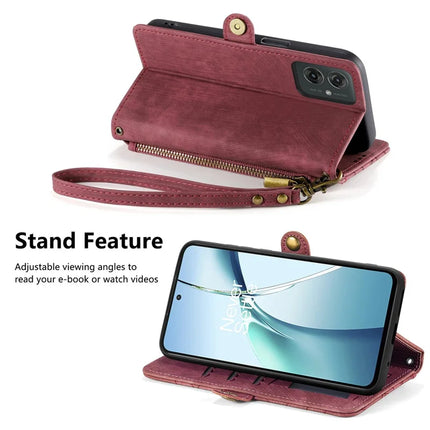 For Motorola Moto G55 5G PU Leather Stand Wallet Cover Geometry Imprinted Phone Case
