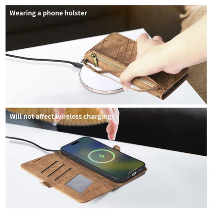 For Motorola Moto G55 5G PU Leather Stand Wallet Cover Geometry Imprinted Phone Case