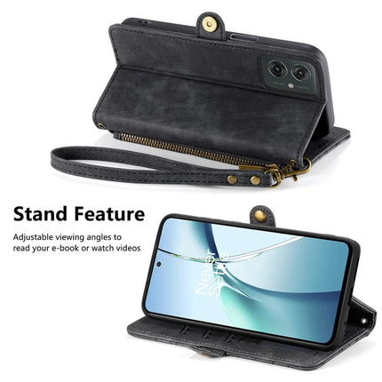 For Motorola Moto G55 5G PU Leather Stand Wallet Cover Geometry Imprinted Phone Case