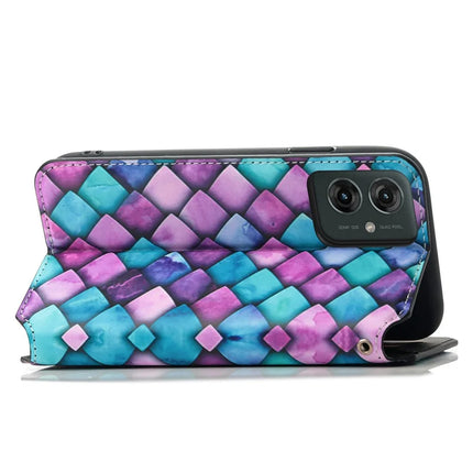 CASENEO RFID Blocking Case For Motorola Moto G55 5G Wallet Leather Cover Pattern Print