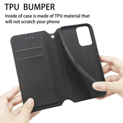 CASENEO RFID Blocking Case For Motorola Moto G55 5G Wallet Leather Cover Pattern Print