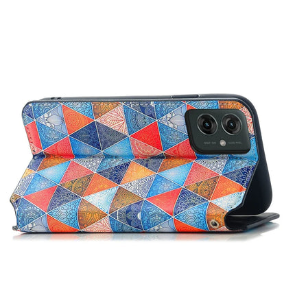 CASENEO RFID Blocking Case For Motorola Moto G55 5G Wallet Leather Cover Pattern Print