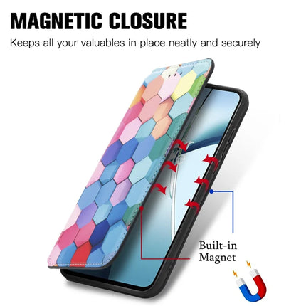 CASENEO RFID Blocking Case For Motorola Moto G55 5G Wallet Leather Cover Pattern Print
