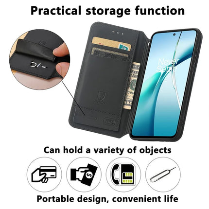 CASENEO RFID Blocking Case For Motorola Moto G55 5G Wallet Leather Cover Pattern Print