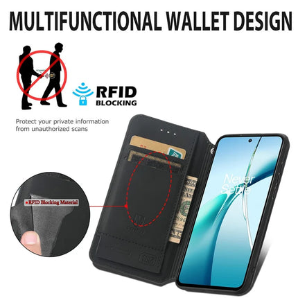 CASENEO RFID Blocking Case For Motorola Moto G55 5G Wallet Leather Cover Pattern Print