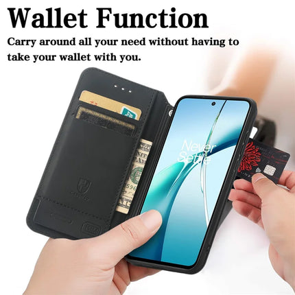 CASENEO RFID Blocking Case For Motorola Moto G55 5G Wallet Leather Cover Pattern Print