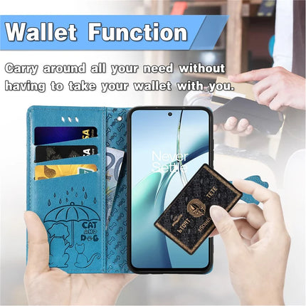 For Motorola Moto G55 5G Case Leather Wallet Flip Phone Cover Cute Cat Dog Pattern