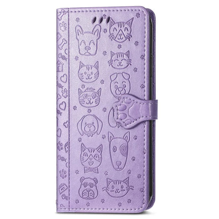 For Motorola Moto G55 5G Case Leather Wallet Flip Phone Cover Cute Cat Dog Pattern