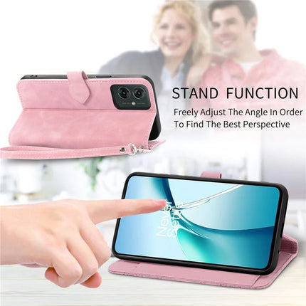For Motorola Moto G55 5G Zipper Wallet Case Flower Imprint Design PU Leather Phone Cover
