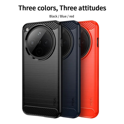 For Oppo Find X8 5G Back Cover MOFI Brushed Texture Carbon Fiber Soft TPU Case