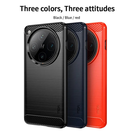 For Oppo Find X8 Pro 5G Back Cover MOFI Brushed Texture Carbon Fiber Soft TPU Case