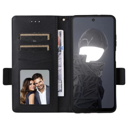 For HMD Fusion 5G Case Litchi Texture PU Leather Wallet Flip Phone Cover