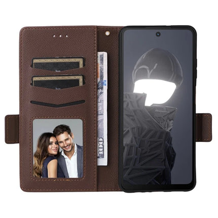For HMD Fusion 5G Case Litchi Texture PU Leather Wallet Flip Phone Cover