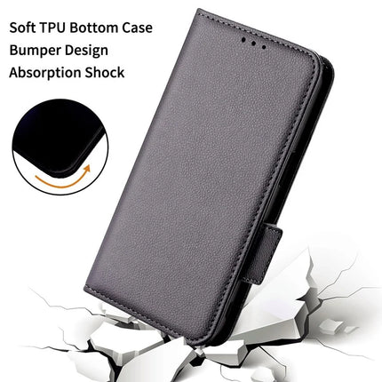For HMD Fusion 5G Case Litchi Texture PU Leather Wallet Flip Phone Cover