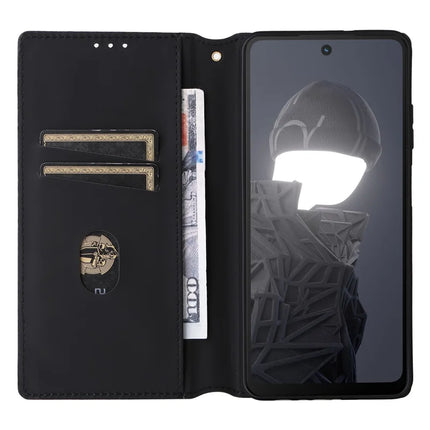 For HMD Fusion 5G Wallet Case Rhombus Imprinted Leather Phone Cover