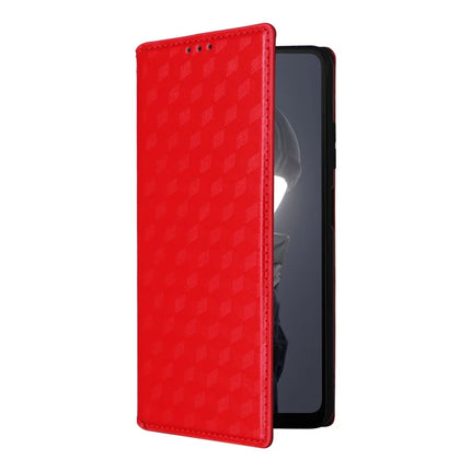 For HMD Fusion 5G Wallet Case Rhombus Imprinted Leather Phone Cover