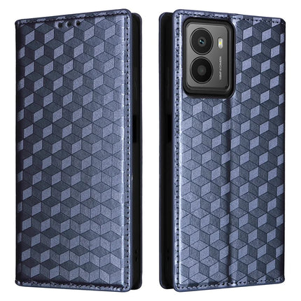 For HMD Fusion 5G Wallet Case Rhombus Imprinted Leather Phone Cover - Blue