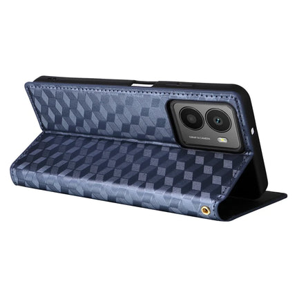For HMD Fusion 5G Wallet Case Rhombus Imprinted Leather Phone Cover