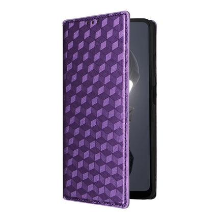 For HMD Fusion 5G Wallet Case Rhombus Imprinted Leather Phone Cover