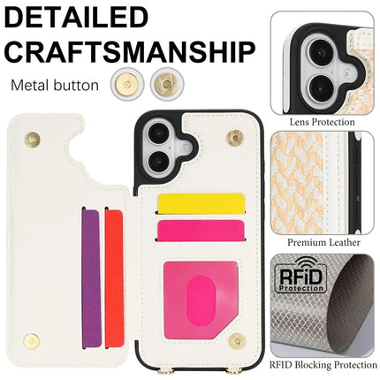 For iPhone 16 Plus Case with Card Holder, Kickstand, RFID Blocking PU+TPU Phone Back Cover
