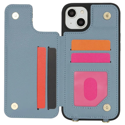 For iPhone 14  /  13 Case with Card Holder, Kickstand, RFID Blocking PU+TPU Phone Back Cover