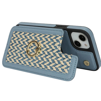 For iPhone 14  /  13 Case with Card Holder, Kickstand, RFID Blocking PU+TPU Phone Back Cover