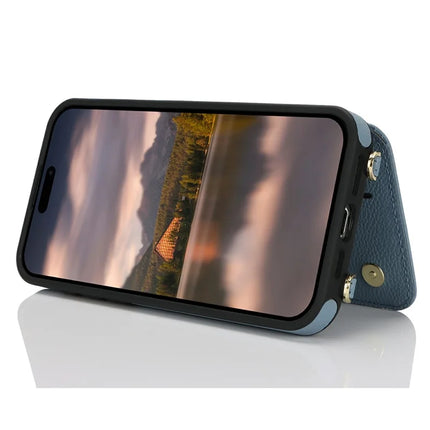 For iPhone 14  /  13 Case with Card Holder, Kickstand, RFID Blocking PU+TPU Phone Back Cover
