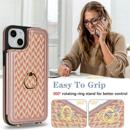 For iPhone 14  /  13 Case with Card Holder, Kickstand, RFID Blocking PU+TPU Phone Back Cover
