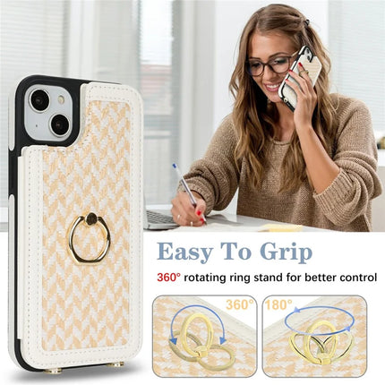 For iPhone 14  /  13 Case with Card Holder, Kickstand, RFID Blocking PU+TPU Phone Back Cover