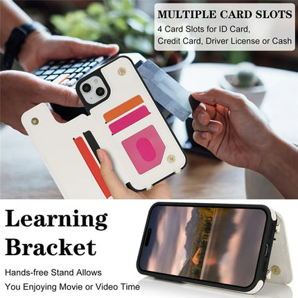 For iPhone 14  /  13 Case with Card Holder, Kickstand, RFID Blocking PU+TPU Phone Back Cover