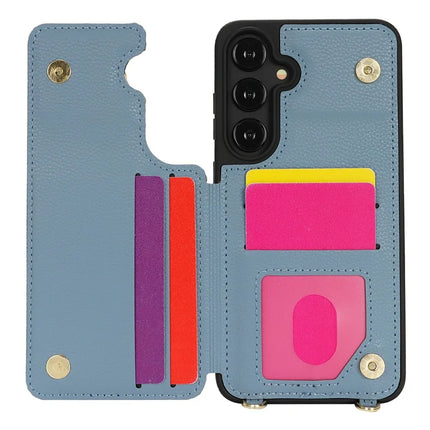For Samsung Galaxy A55 5G Case with Card Holder, Kickstand, RFID Blocking PU+TPU Phone Back Cover