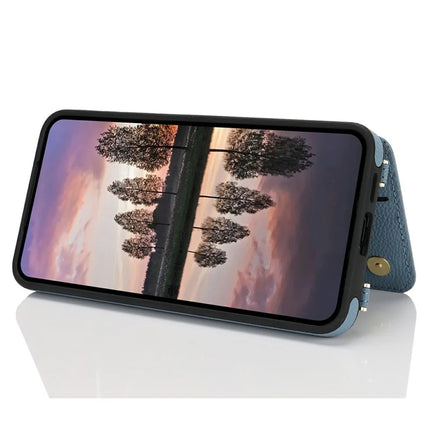For Samsung Galaxy A55 5G Case with Card Holder, Kickstand, RFID Blocking PU+TPU Phone Back Cover