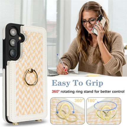 For Samsung Galaxy A55 5G Case with Card Holder, Kickstand, RFID Blocking PU+TPU Phone Back Cover