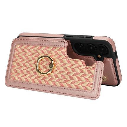 For Samsung Galaxy A35 5G Case with Card Holder, Kickstand, RFID Blocking PU+TPU Phone Back Cover