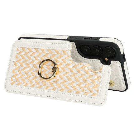 For Samsung Galaxy A35 5G Case with Card Holder, Kickstand, RFID Blocking PU+TPU Phone Back Cover