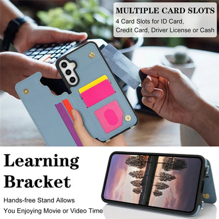 For Samsung Galaxy A15 5G  /  4G Case with Card Holder, Kickstand, RFID Blocking PU+TPU Phone Back Cover