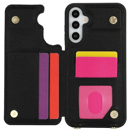 For Samsung Galaxy A15 5G  /  4G Case with Card Holder, Kickstand, RFID Blocking PU+TPU Phone Back Cover