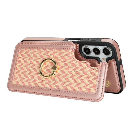 For Samsung Galaxy A15 5G  /  4G Case with Card Holder, Kickstand, RFID Blocking PU+TPU Phone Back Cover