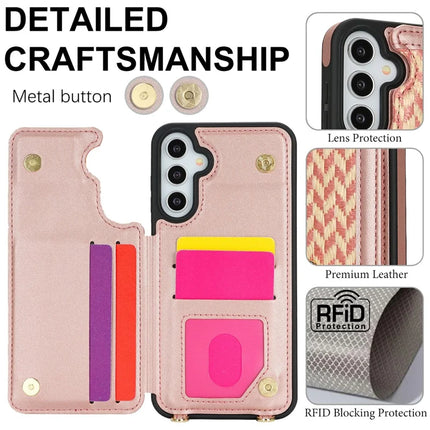 For Samsung Galaxy A15 5G  /  4G Case with Card Holder, Kickstand, RFID Blocking PU+TPU Phone Back Cover