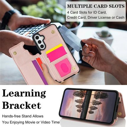 For Samsung Galaxy A15 5G  /  4G Case with Card Holder, Kickstand, RFID Blocking PU+TPU Phone Back Cover