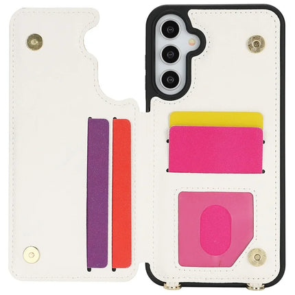 For Samsung Galaxy A15 5G  /  4G Case with Card Holder, Kickstand, RFID Blocking PU+TPU Phone Back Cover