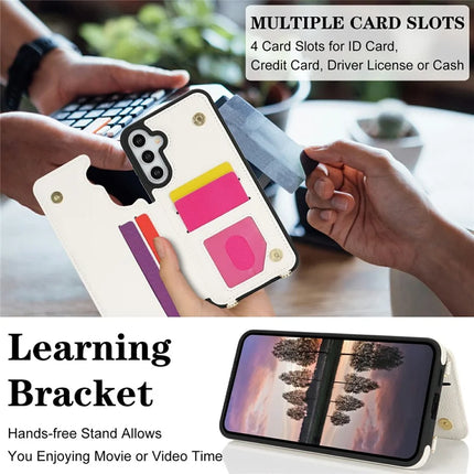 For Samsung Galaxy A15 5G  /  4G Case with Card Holder, Kickstand, RFID Blocking PU+TPU Phone Back Cover