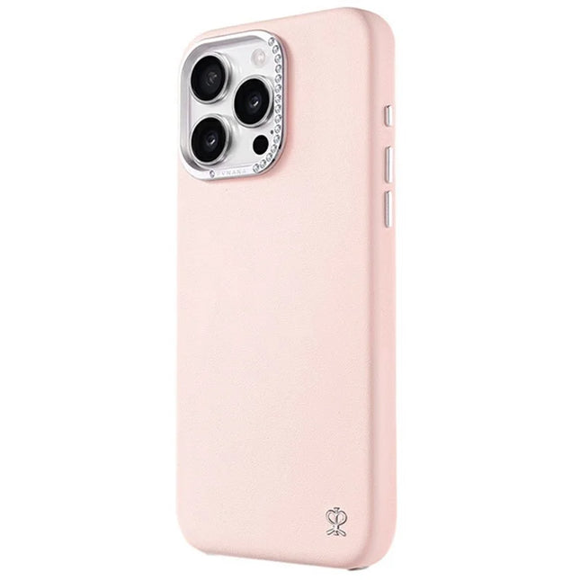 PYNANA PN-16F4 For iPhone 16 Pro Max Case Compatible with MagSafe PC+PU Phone Cover - Pink