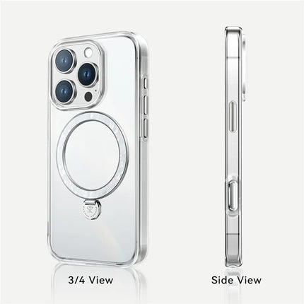 PYNANA PN-16G2 For iPhone 16 Pro Clear Case Kickstand TPU+PC Phone Cover Compatible with MagSafe