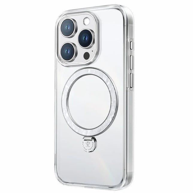 PYNANA PN-16G4 For iPhone 16 Pro Max Kickstand Cover Compatible with MagSafe PC+TPU Case - White