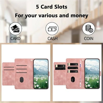 Leather Case for iPhone SE (2022) / SE (2020) / 8 / 7 / 6s / 6 Tulip Phone Cover with 5 Card Slots Wallet