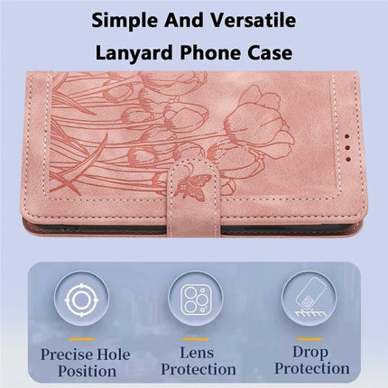 Leather Case for iPhone SE (2022) / SE (2020) / 8 / 7 / 6s / 6 Tulip Phone Cover with 5 Card Slots Wallet