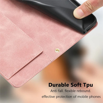 Leather Case for iPhone SE (2022) / SE (2020) / 8 / 7 / 6s / 6 Tulip Phone Cover with 5 Card Slots Wallet