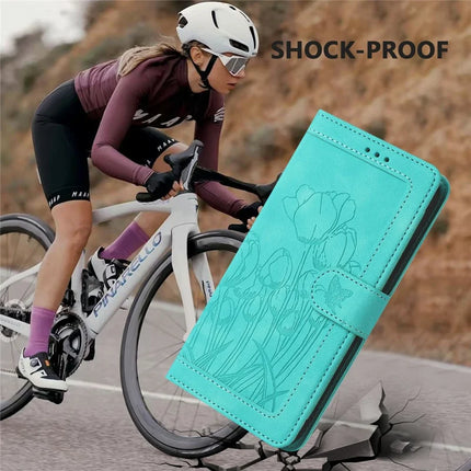 Leather Case for iPhone SE (2022) / SE (2020) / 8 / 7 / 6s / 6 Tulip Phone Cover with 5 Card Slots Wallet